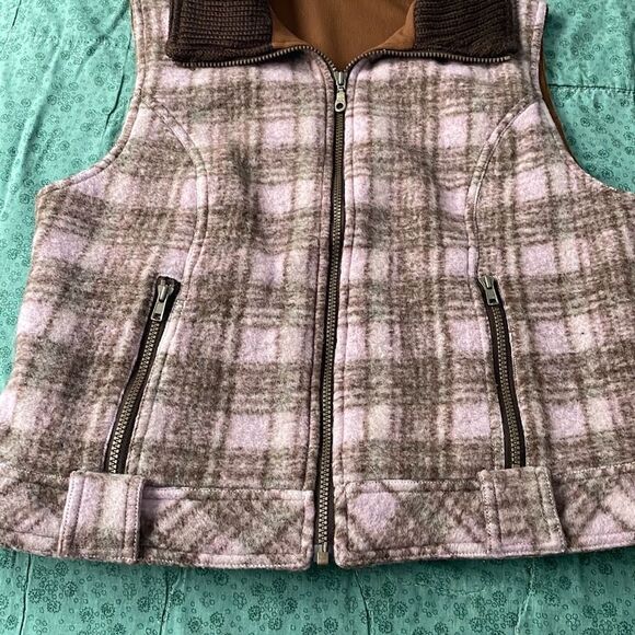 Tsunami Plaid Wool Vest Large - Picture 3 of 8